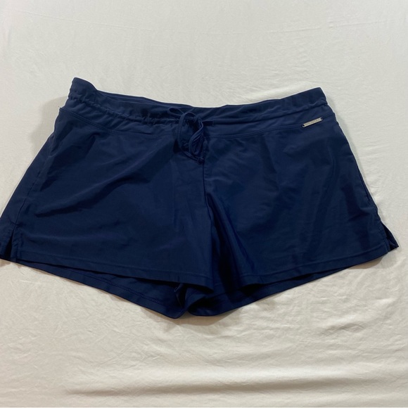 ZeroXposur Pants - ZeroXPosur Shorts Woman 16 Athletic swim shorts blue lined elastic waist hybrid
